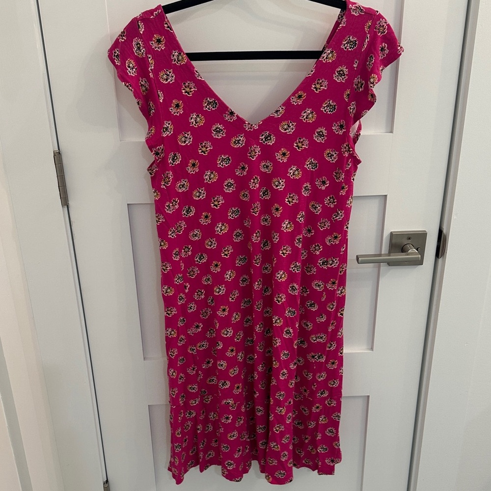 LOFT Pink Floral Mini Dress